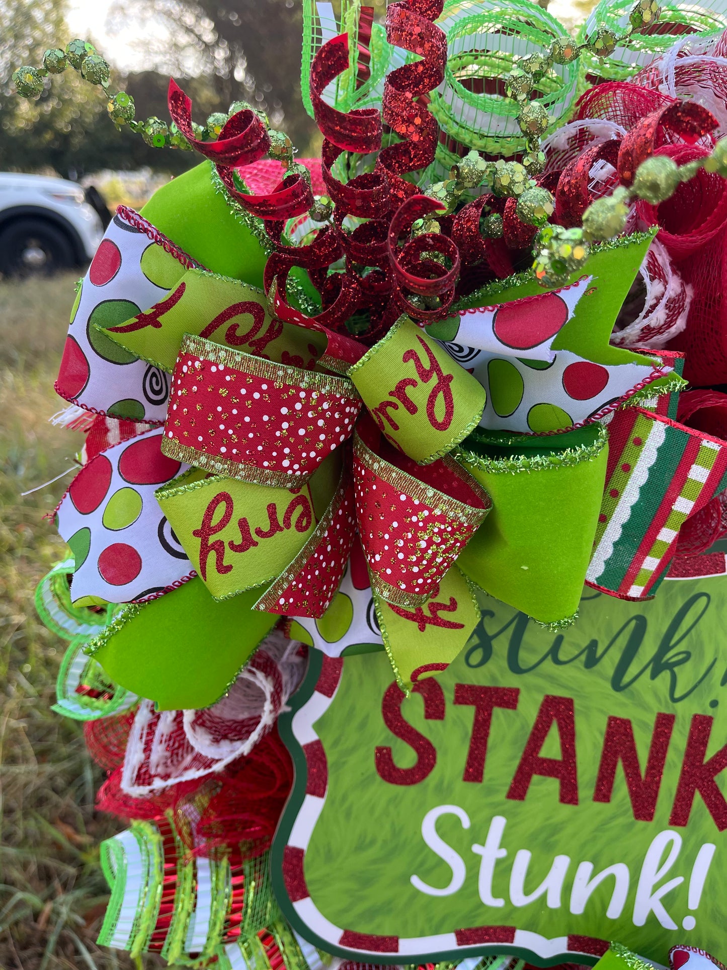 Green Monster Christmas Wreath