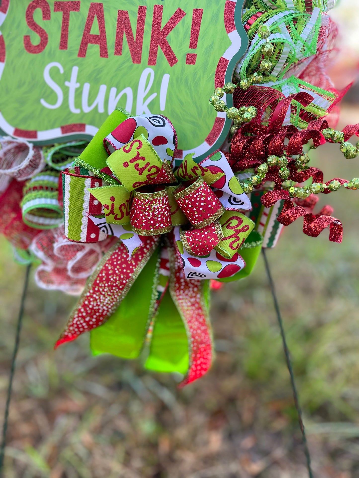 Green Monster Christmas Wreath