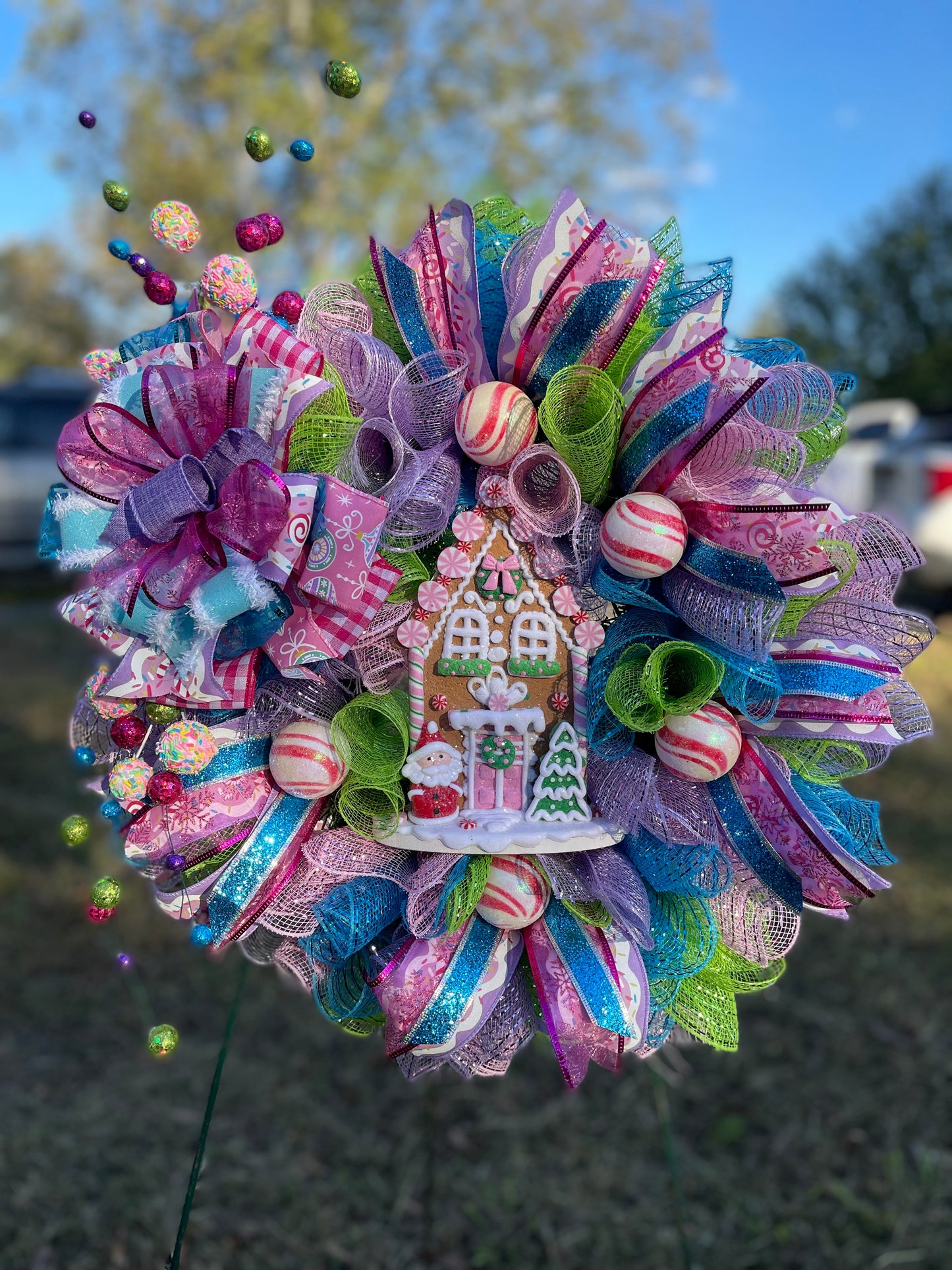 Candyland-ish Christmas Wreath