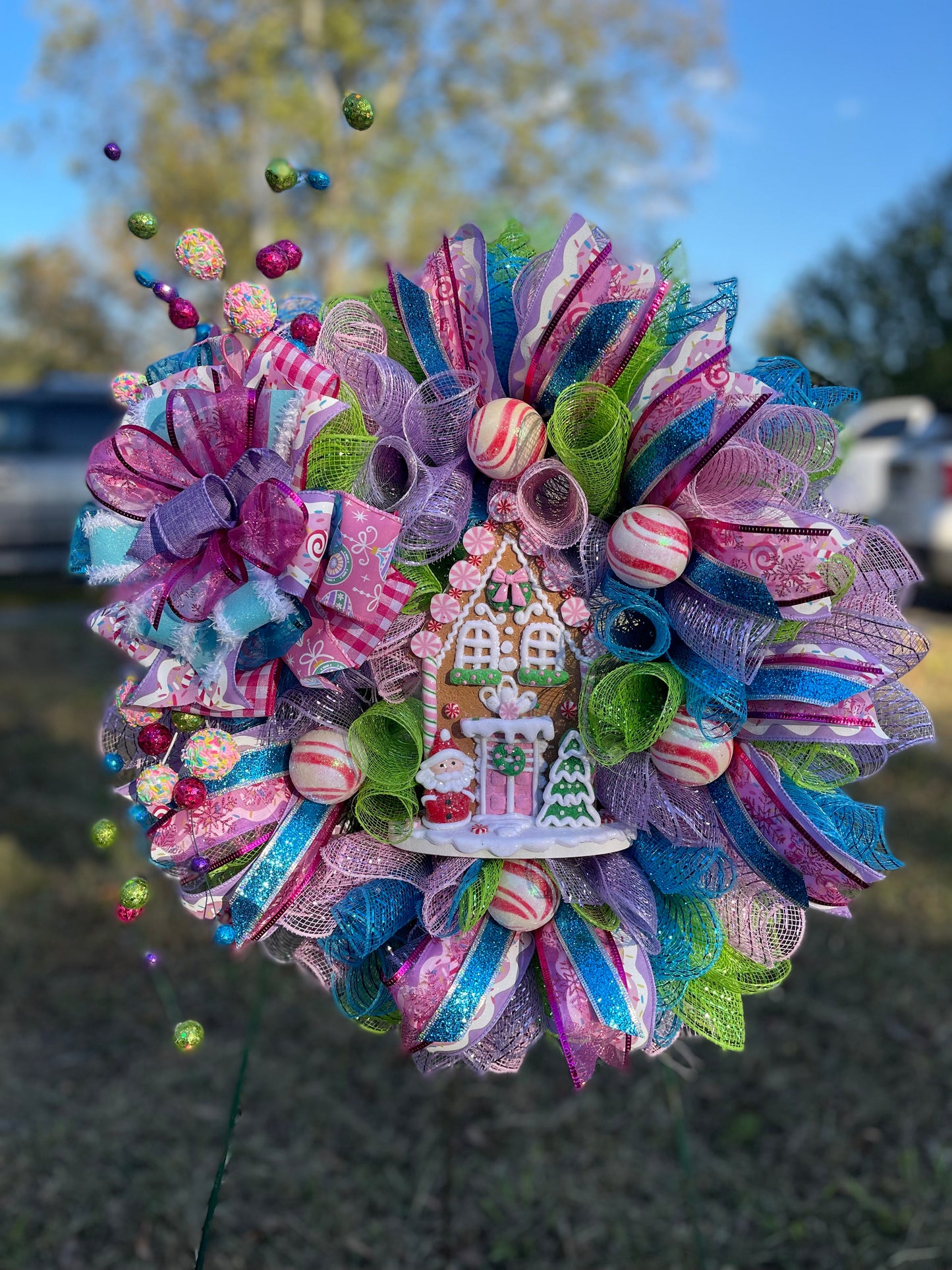 Candyland-ish Christmas Wreath