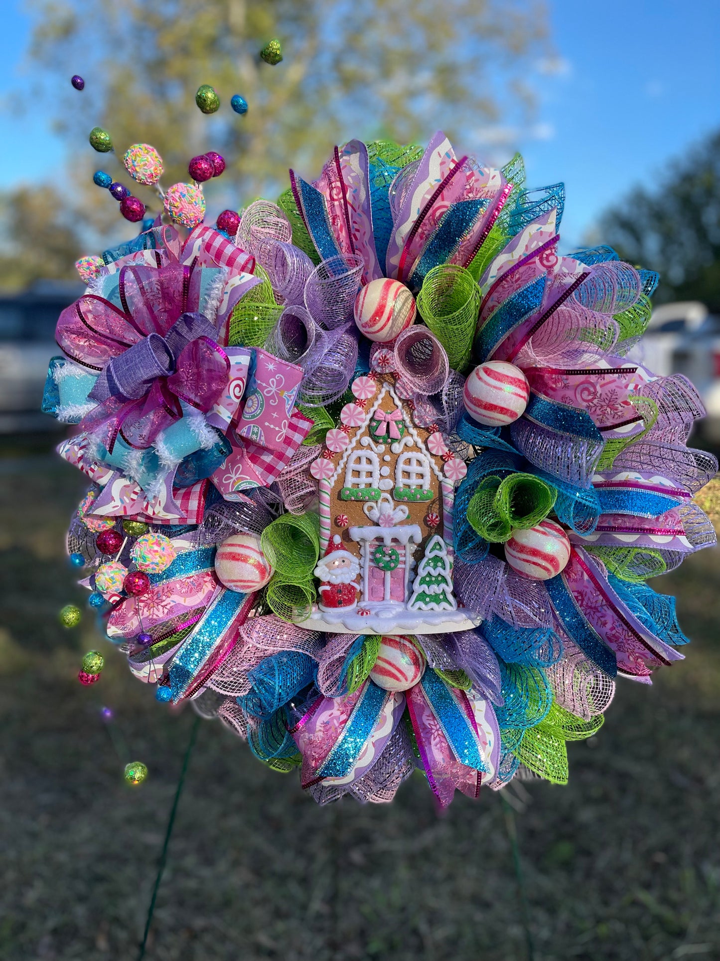 Candyland-ish Christmas Wreath