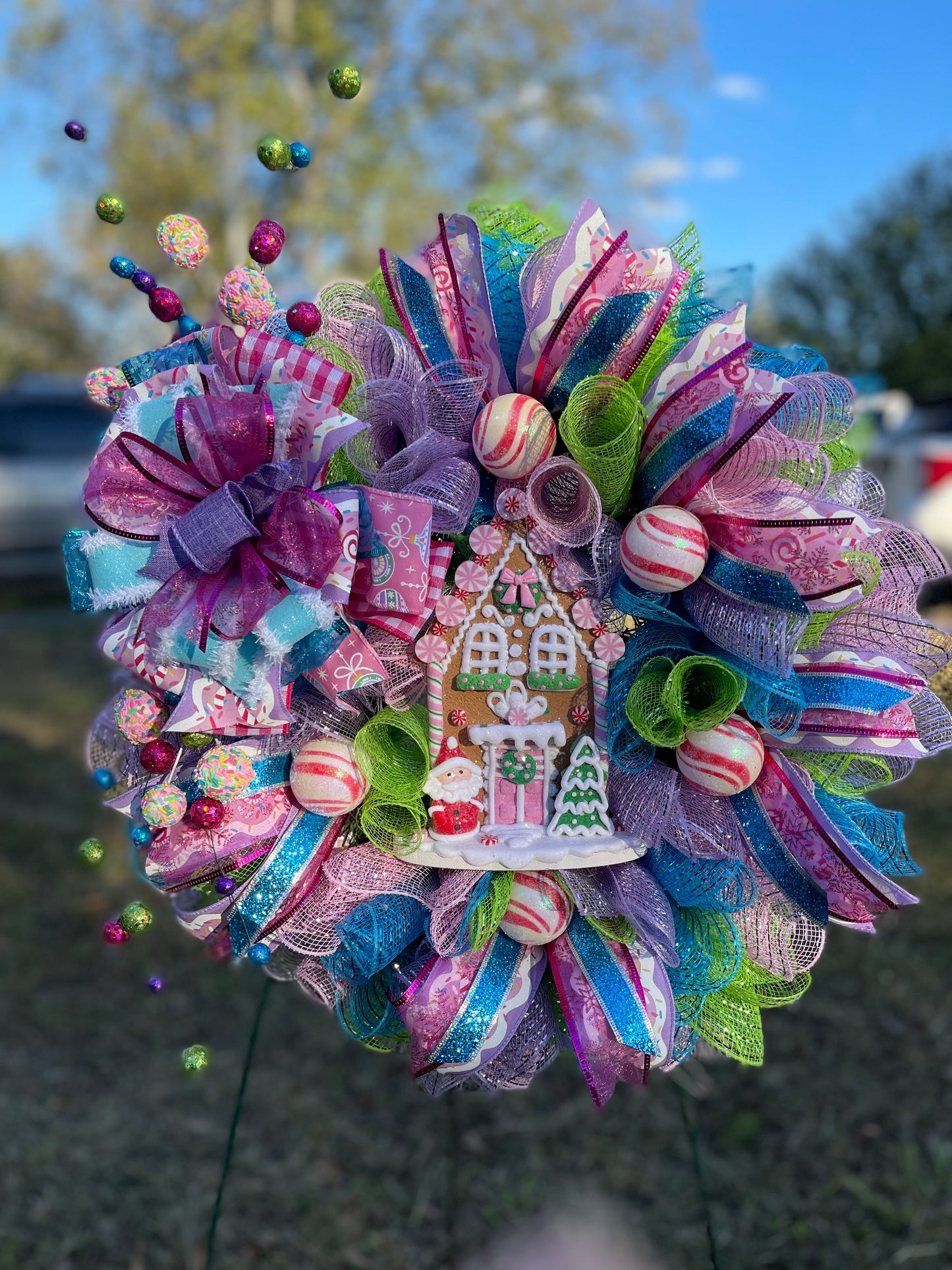 Candyland-ish Christmas Wreath